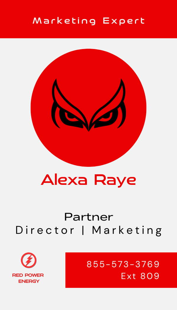 ALEXA Red Power Energy Team Card